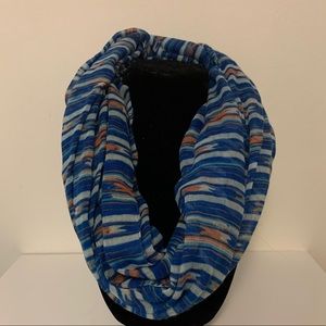 Blue, Coral, And White Infinity Scarf